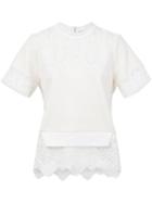 Sea Embroidered Sweatshirt, Women's, Size: 8, White, Cotton/polyester