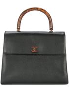 Chanel Vintage Cc Logo Handle Bag - Black