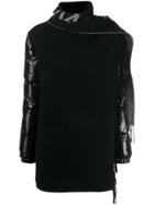 Moncler Scarf-layered Padded Coat - Black