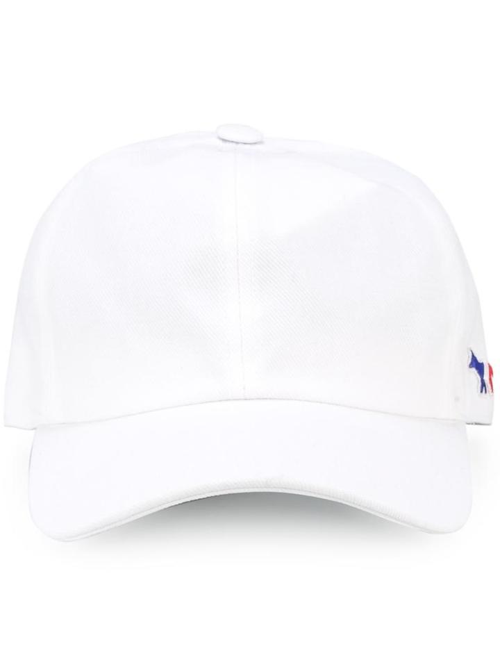 Maison Kitsuné Baseball Cap, Men's, White, Cotton/polyester