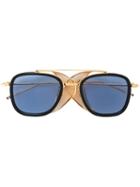 Thom Browne Square Frame Sunglasses, Adult Unisex, Grey, Titanium/acetate