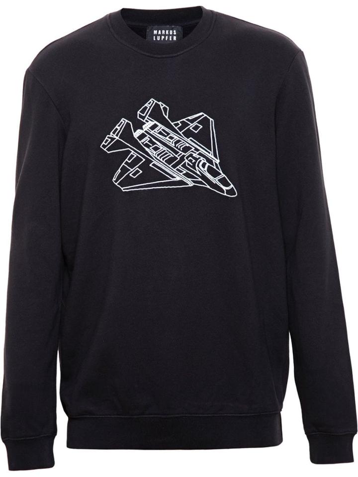 Markus Lupfer Space Jet Print Sweatshirt - Black
