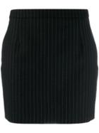 Saint Laurent Pinstriped Mini Skirt - Black