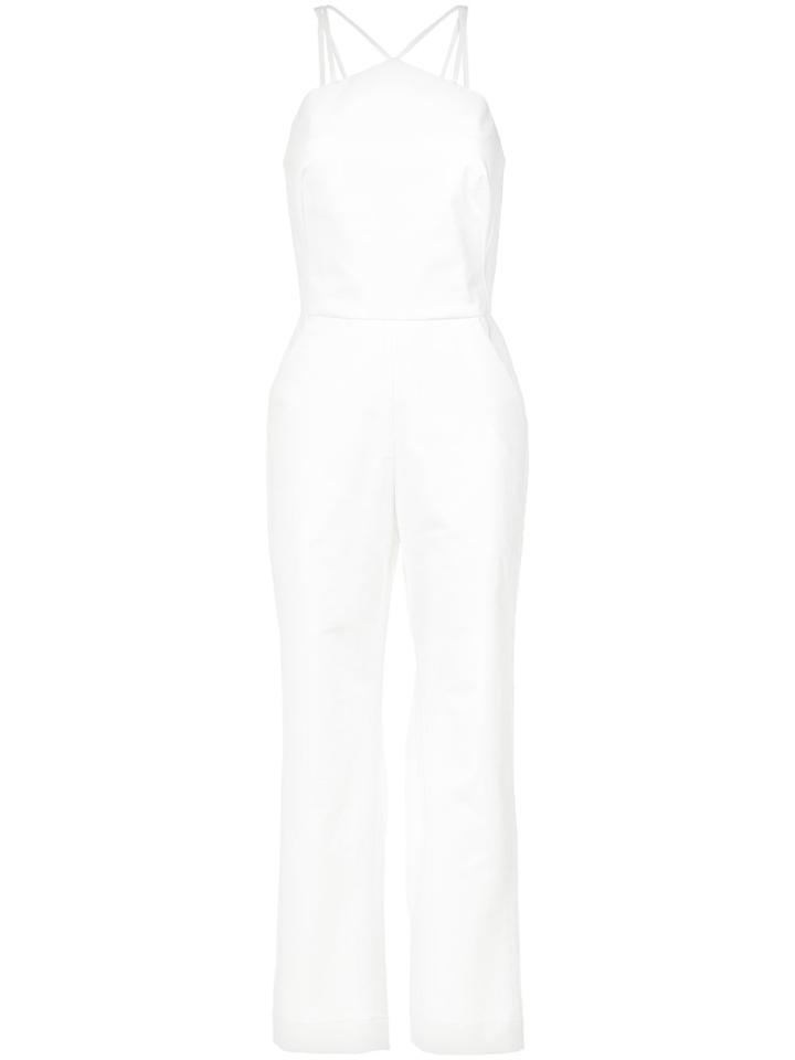 Andrea Marques Front Straps Jumpsuit - White