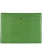 Valextra Layered Clutch Bag - Green
