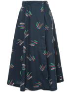 Gabriela Hearst Floral Print Skirt - Blue