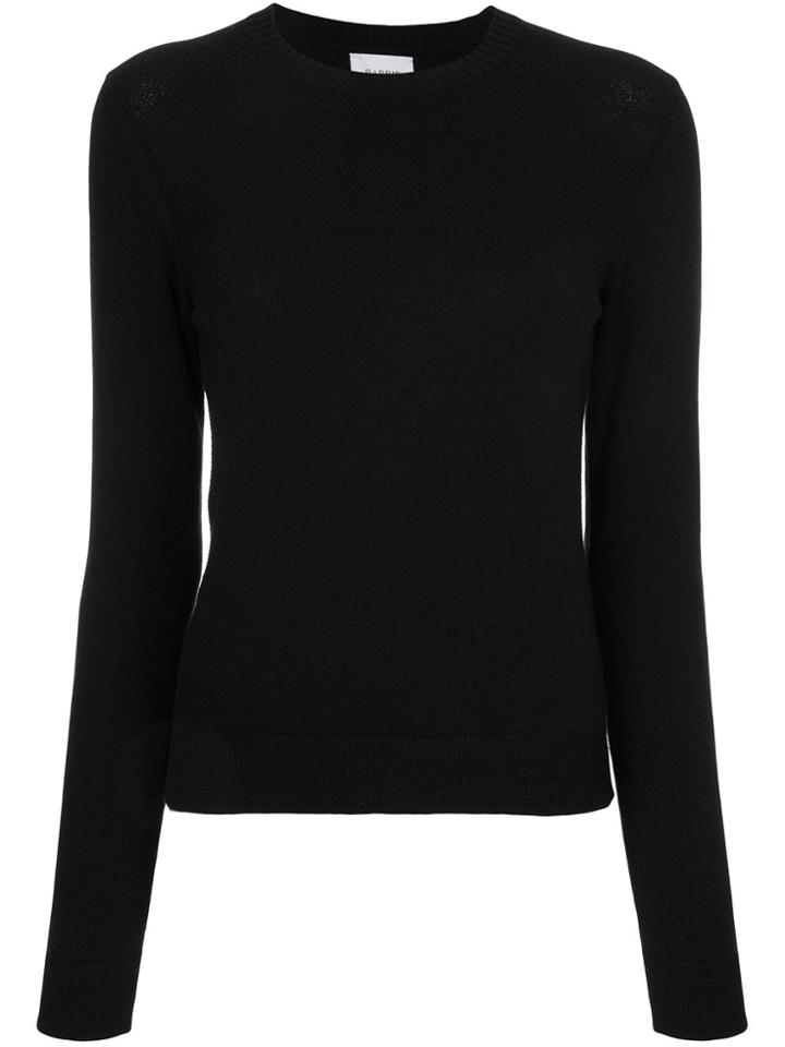Barrie Textured Crew Neck Sweater - Black