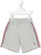 Moncler Kids Striped Trim Shorts, Boy's, Size: 10 Yrs, Grey