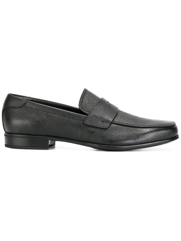 Prada Classic Saffiano Loafers - Black
