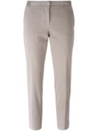 Fabiana Filippi Pleated Tapered Trousers, Women's, Size: 46, Nude/neutrals, Cotton/spandex/elastane