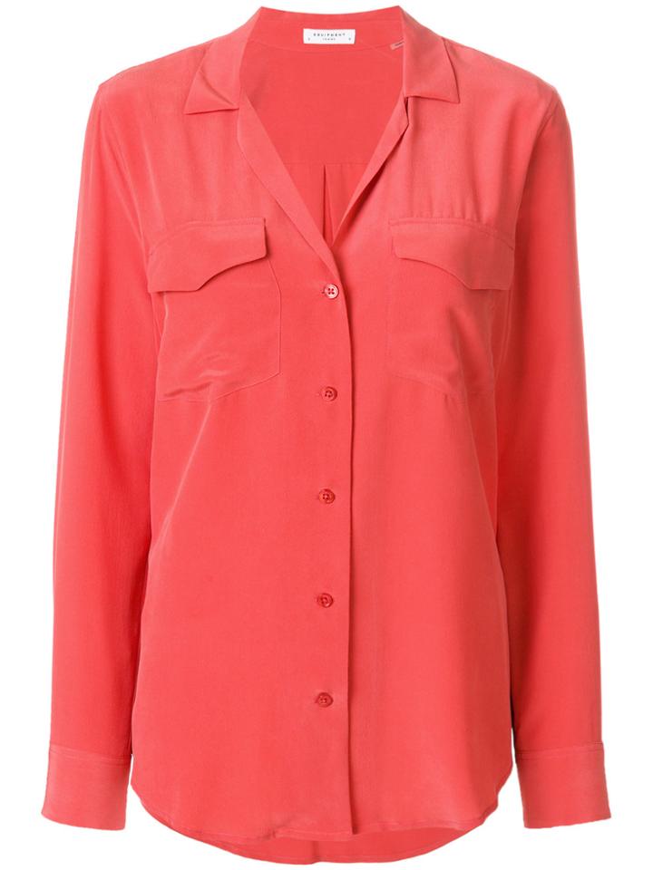 Equipment V-neck Shirt - Red