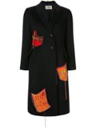 Ports 1961 Patch Pocket Single-breasted Coat - Black