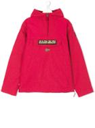 Napapjiri Kids Teen Half Zip Hoodie - Pink & Purple