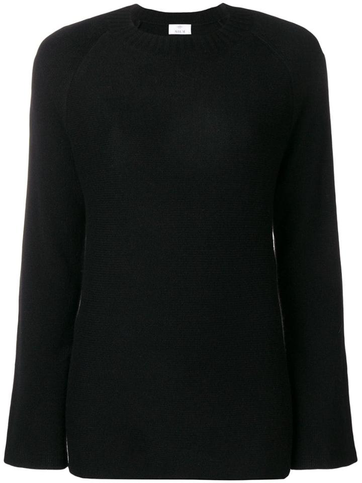 Allude Flared Sleeve Sweater - Black