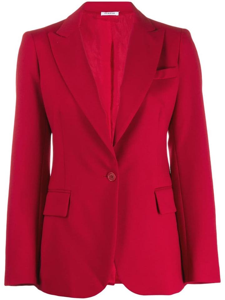 P.a.r.o.s.h. Classic Fitted Blazer - Red