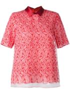 Giamba Floral Embroidered T-shirt, Women's, Size: 42, Red, Cotton/polyester/viscose/acetate