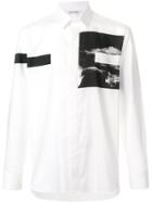 Neil Barrett Block Stripe And Graphic Print Shirt - White