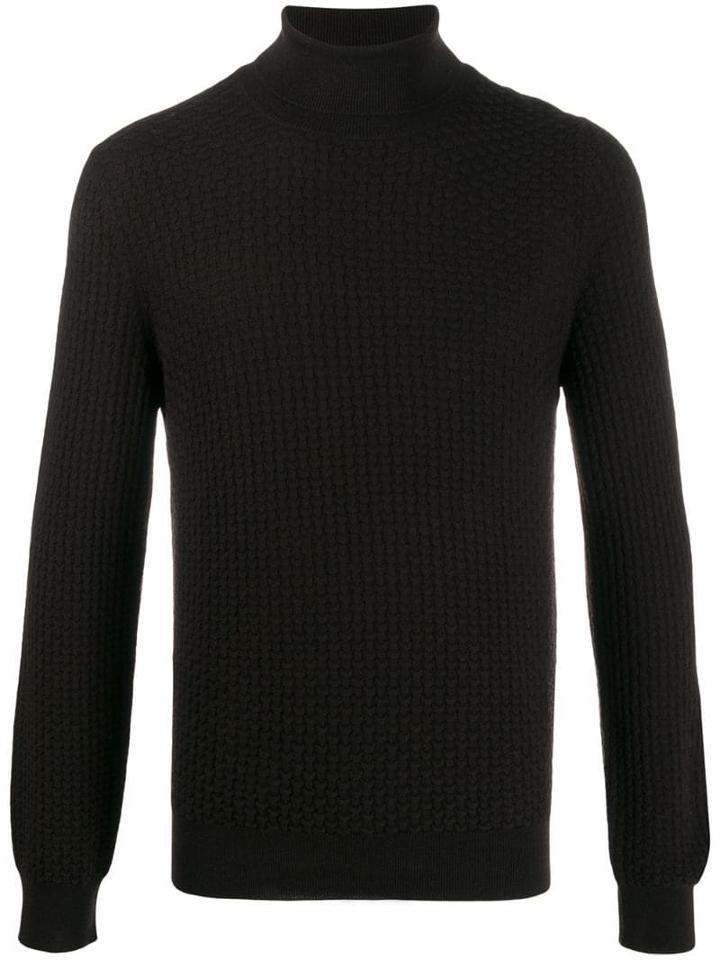 Tagliatore Roll Neck Pullover - Brown