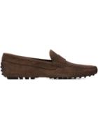 Santoni Classic Boat Shoes, Men's, Size: 10, Brown, Suede/leather/rubber