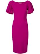 Chiara Boni La Petite Robe Flared Sleeve Fitted Dress - Pink & Purple
