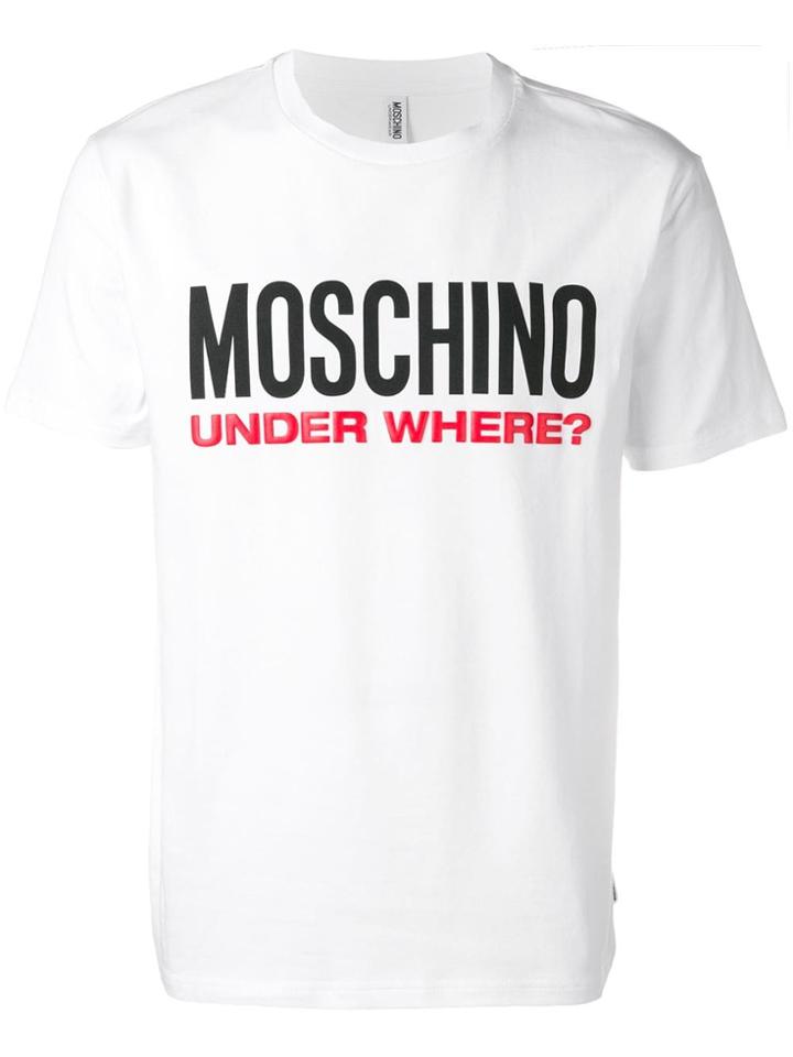 Moschino Under Where Print T-shirt - White