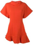 A.w.a.k.e. - Short Sleeve Asymmetric Top - Women - Nylon/virgin Wool - 42, Yellow/orange, Nylon/virgin Wool