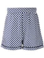 You As Scallop-print Shorts - Blue