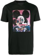 Limitato Mickey Mouse Print T-shirt - Black