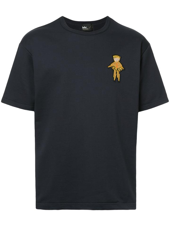 Kolor Patch Detail T-shirt - Blue