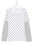 Kenzo Kids - Eye Patterned Layered T-shirt - Kids - Cotton/polyester - 16 Yrs, White