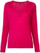 Proenza Schouler V-neck Jumper, Women's, Size: Small, Pink/purple, Merino