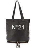 No21 Zip Trim Logo Tote - Black