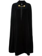 Saint Laurent Long Length Cape, Women's, Size: 38, Black, Cotton/cupro