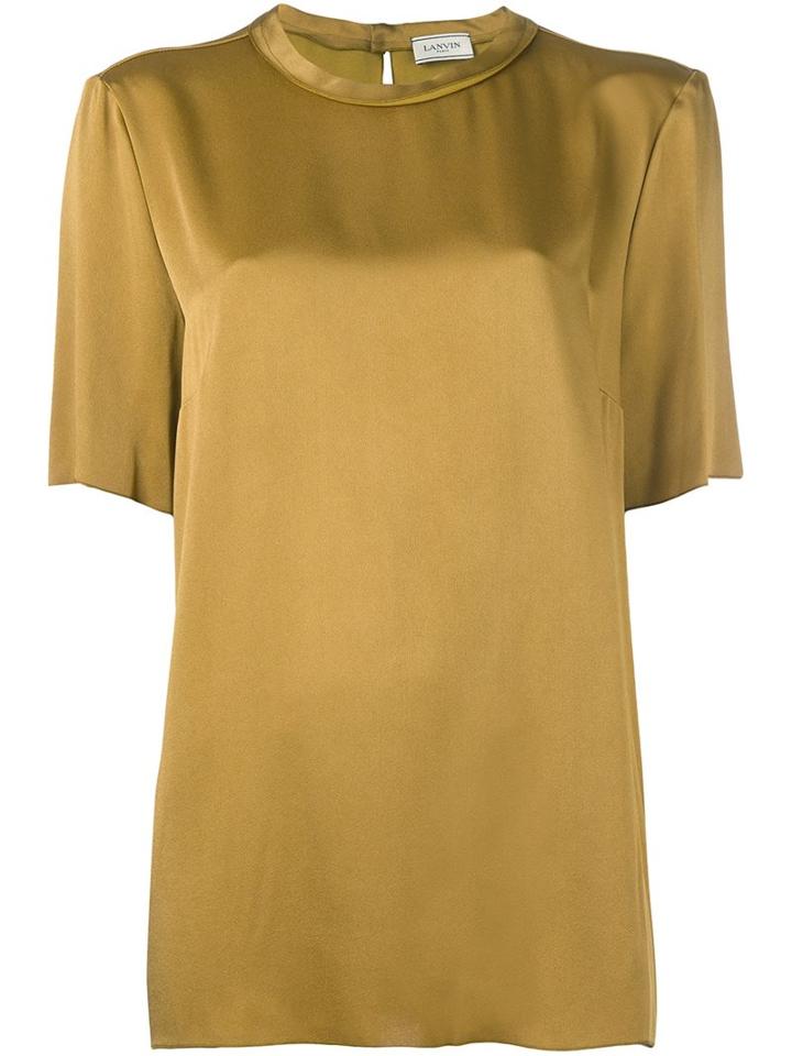 Lanvin Relaxed Blouse, Women's, Size: 40, Brown, Viscose/acetate