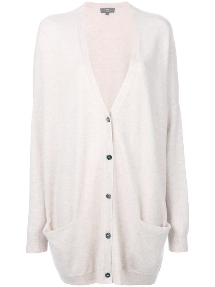 N.peal Oversized Knit Cardigan - Nude & Neutrals