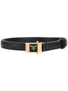 Prada Thin Leather Belt - Black