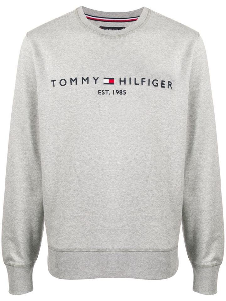 Tommy Hilfiger Embroidered Logo Sweatshirt - Grey
