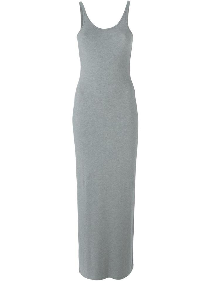 T By Alexander Wang Fitted Tank Dress, Women's, Size: Xs, Grey, Spandex/elastane/modal