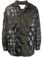 Cmmn Swdn Distressed Quilted Padded Jacket - Brown