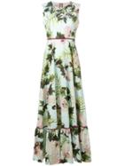Antonio Marras Floral Print Dress, Women's, Size: 44, Green, Cotton/polyester/glass/pvc