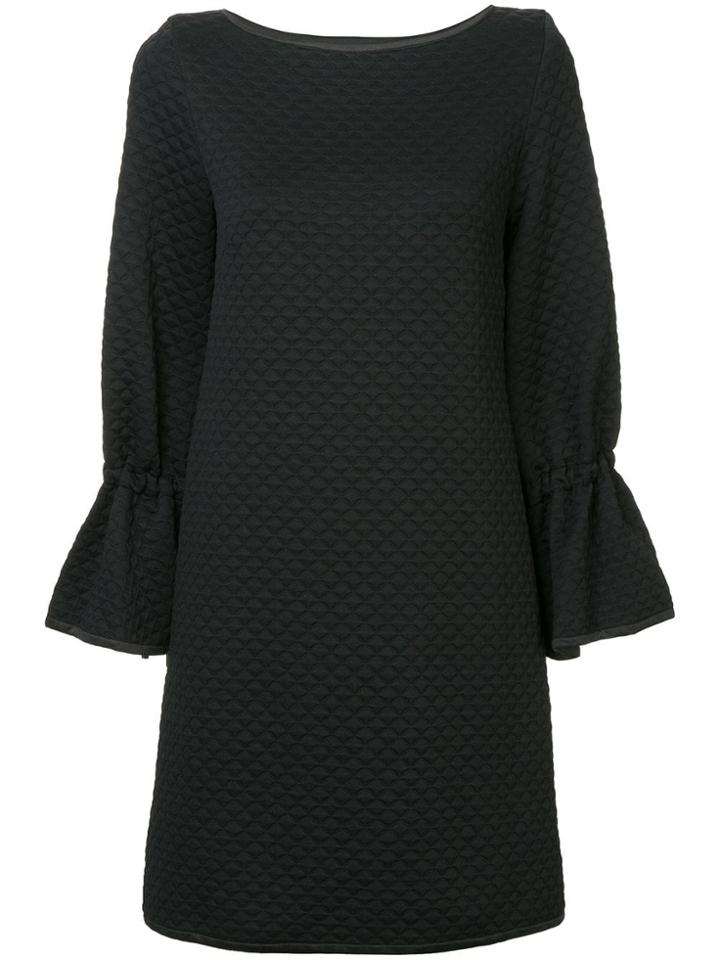 Osman Quilted Shift Dress - Black