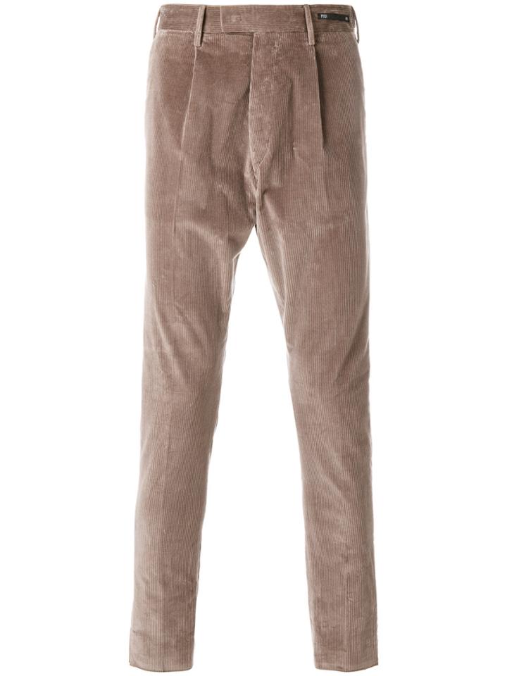 Pt01 Corduroy Business Trousers - Brown