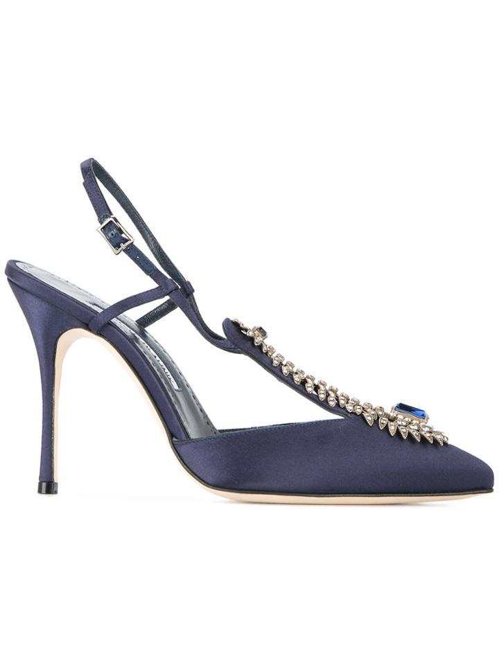 Manolo Blahnik Jamala Pumps - Blue