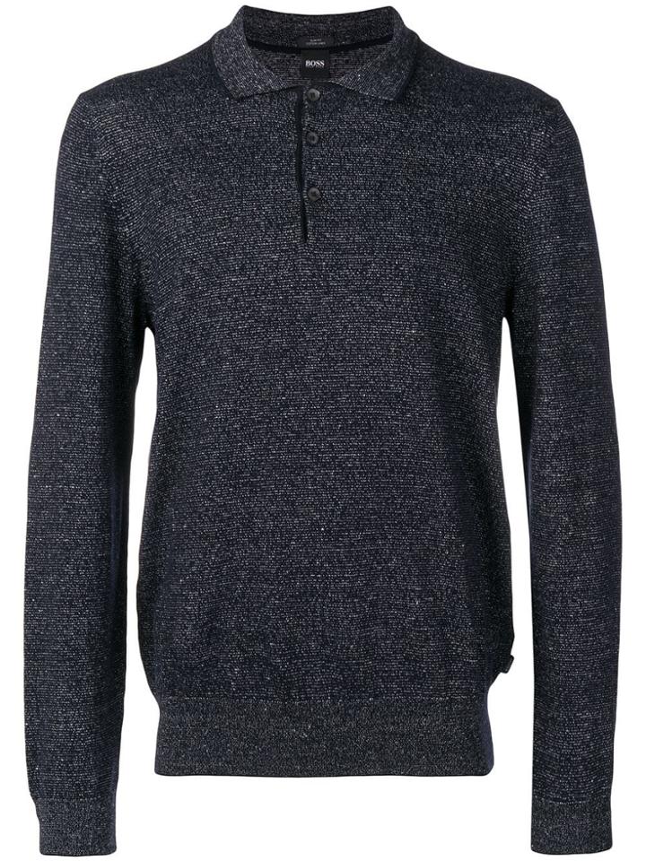 Boss Hugo Boss Patterned Polo Shirt - Blue