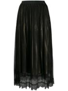 Twin-set Gathered Tulle Layered Skirt - Black