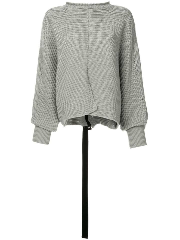 Maison Mihara Yasuhiro Tie Back Jumper - Grey