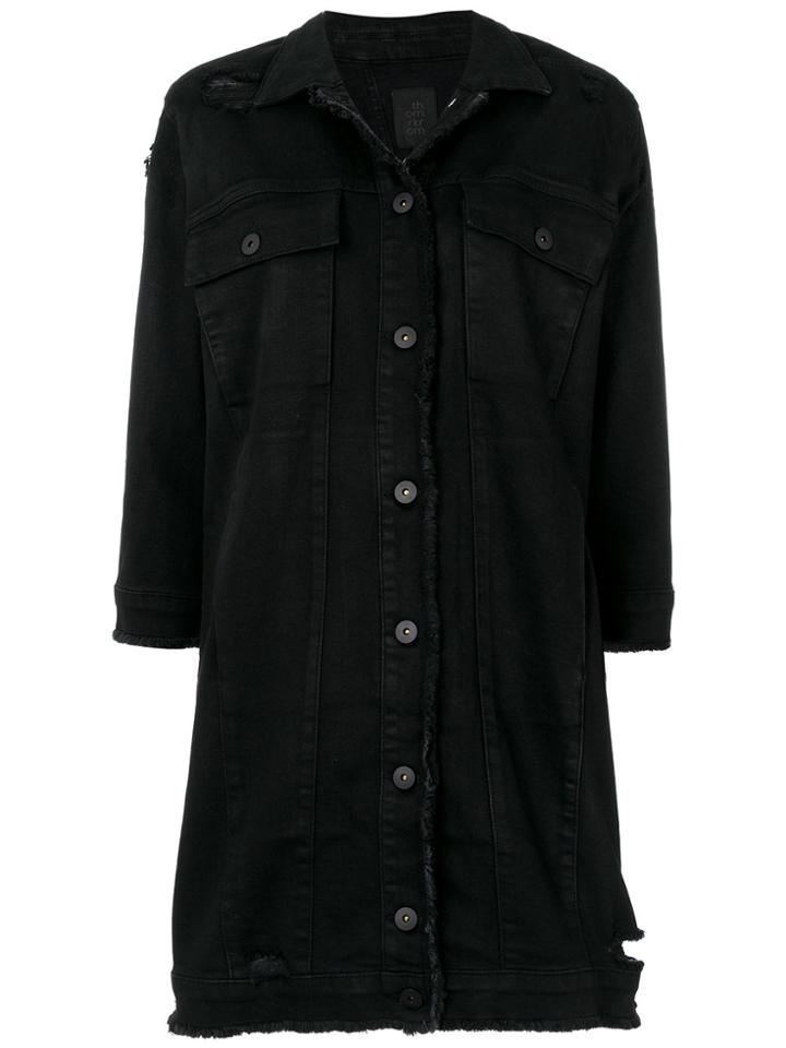 Thom Krom Distressed Denim Jacket - Black