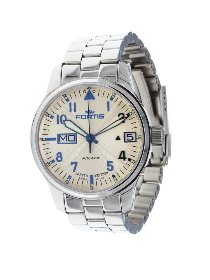 Fortis 'f-43 Flieger Big Date Ltd.' Analog Watch, Adult Unisex, Nude/neutrals