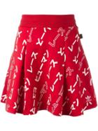 Adidas 'hu Race' Patterned Skirt, Women's, Size: 40, Red, Polyester/spandex/elastane