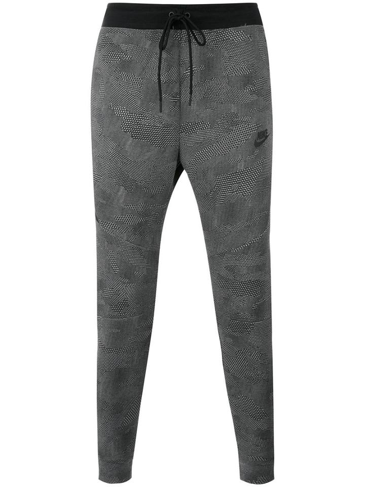 Nike - Printed Drop-crotch Track Pants - Men - Cotton/polyester - S, Grey, Cotton/polyester